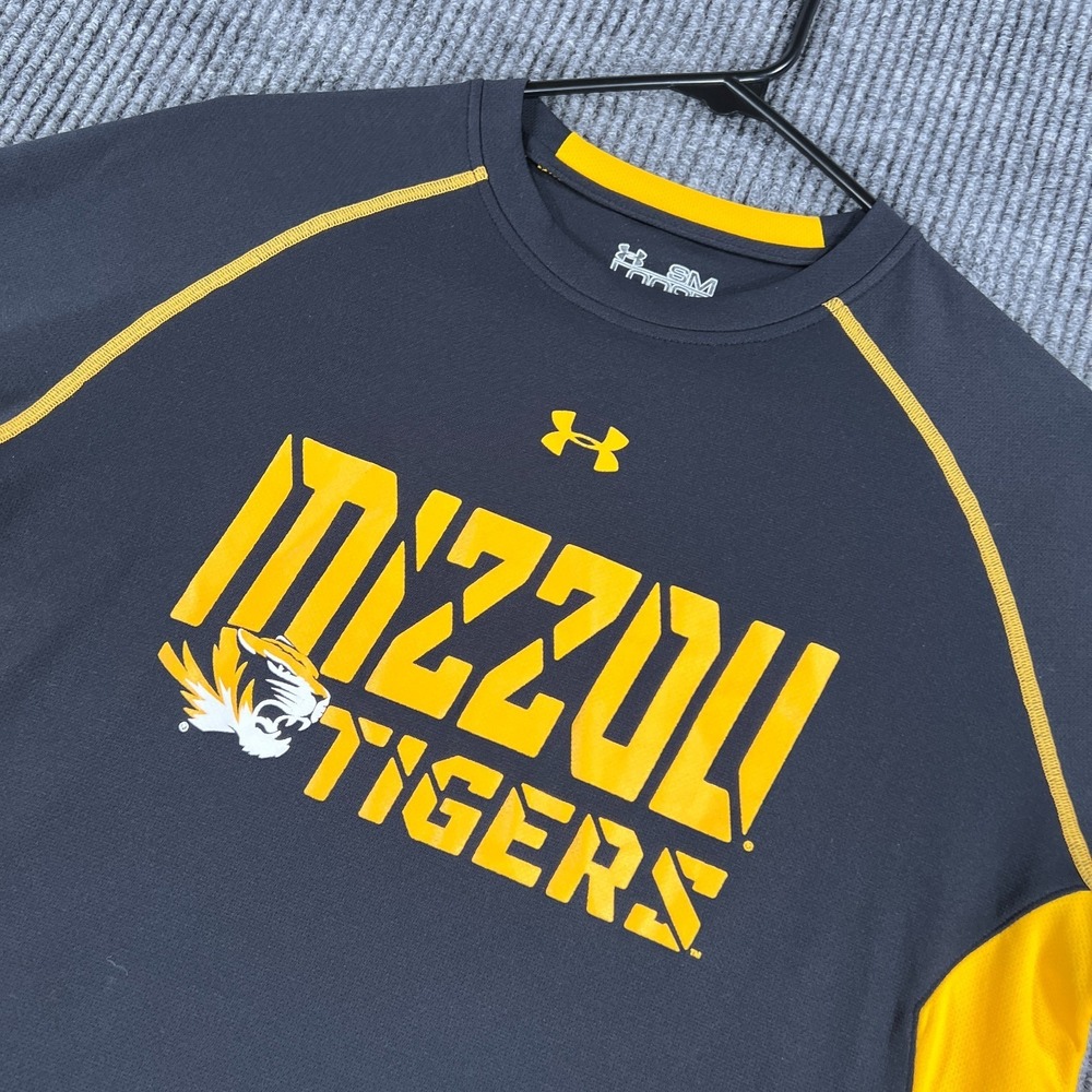 Missouri Tigers Mizzou Shirt Mens Small Black Long Sleeve Under‎ Armour NCAA SEC